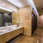 Commercial restroom maintained using Toilet Cleaning Chemicals